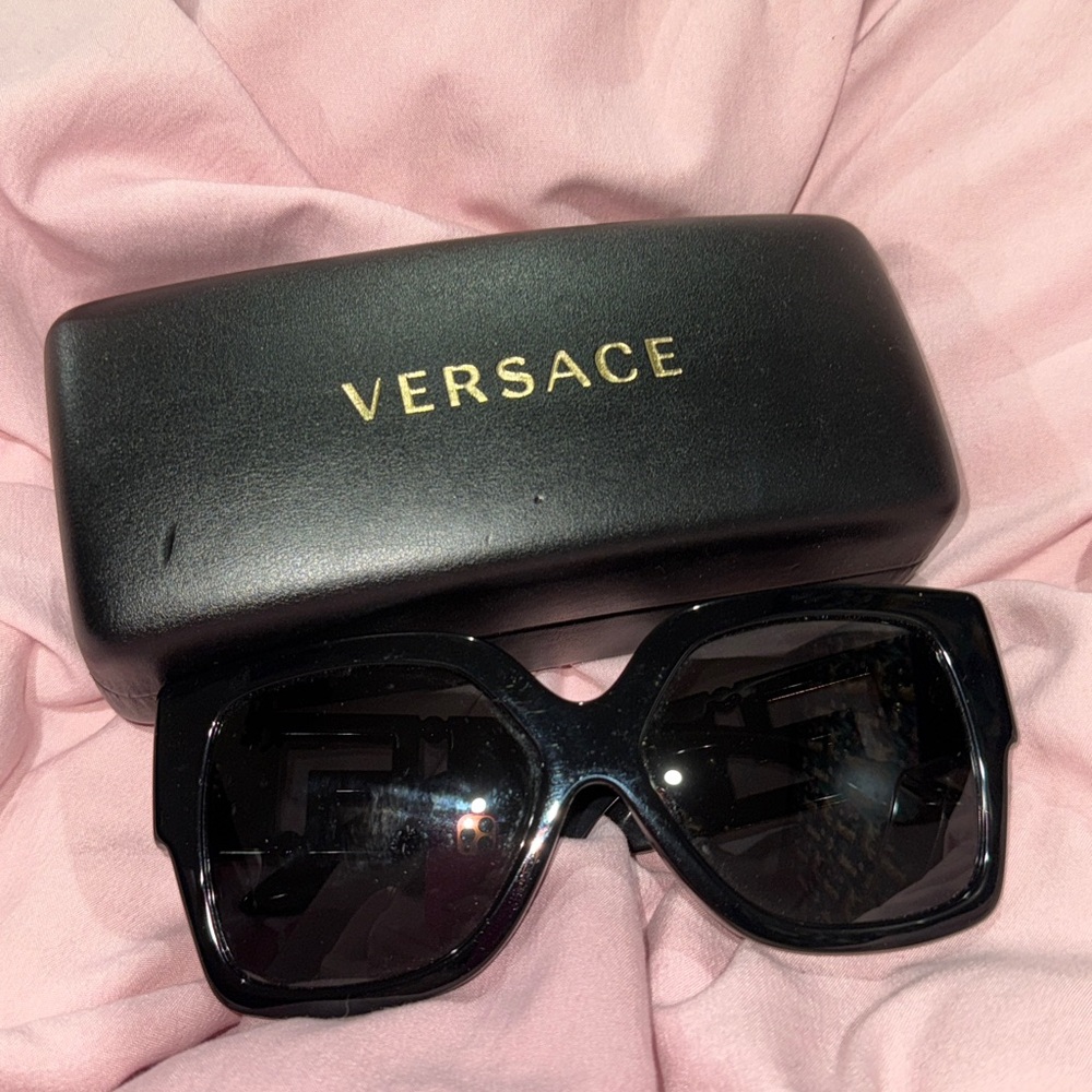 Versace Glossy Black Sunglasses
